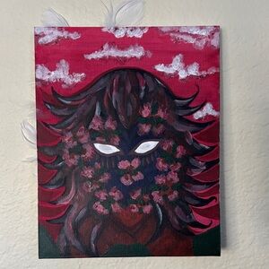 Floral Mask Abstract Canvas Art